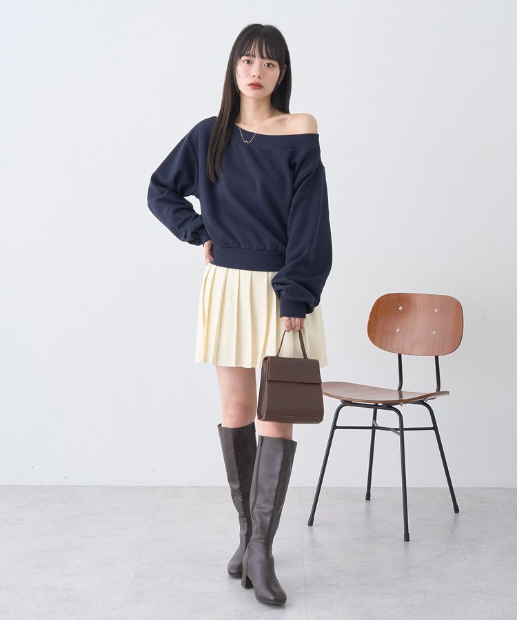 earth music&ecology「ニットプリーツスカート」|スカート|