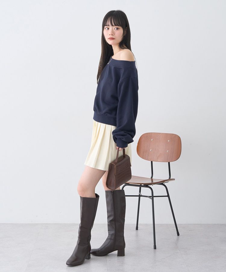 earth music&ecology「ニットプリーツスカート」|スカート|