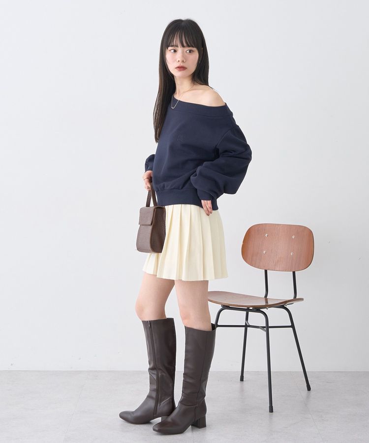 earth music&ecology「ニットプリーツスカート」|スカート|