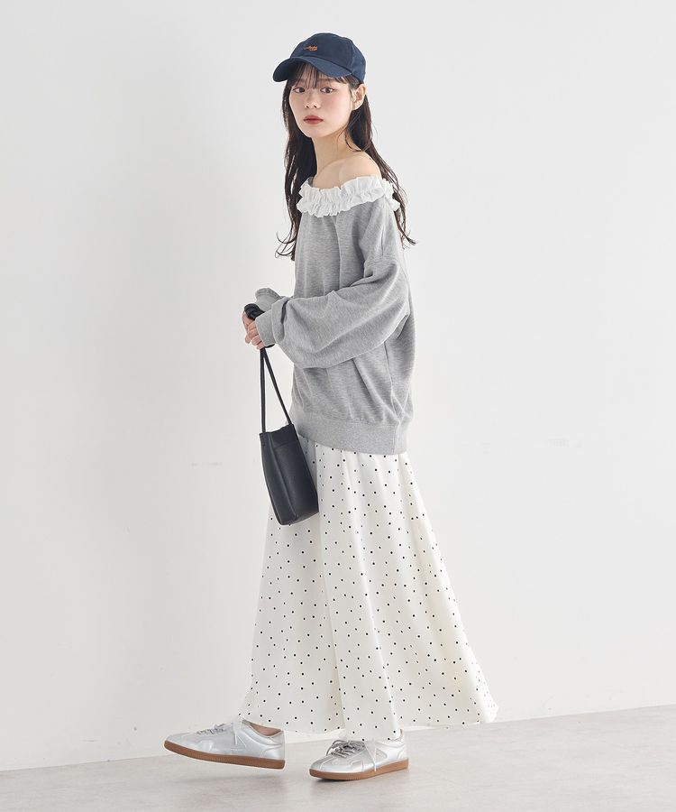 earth music&ecology「サテンフレアスカート」|フレア|