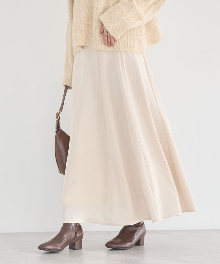 earth music&ecology「サテンフレアスカート」|フレア|