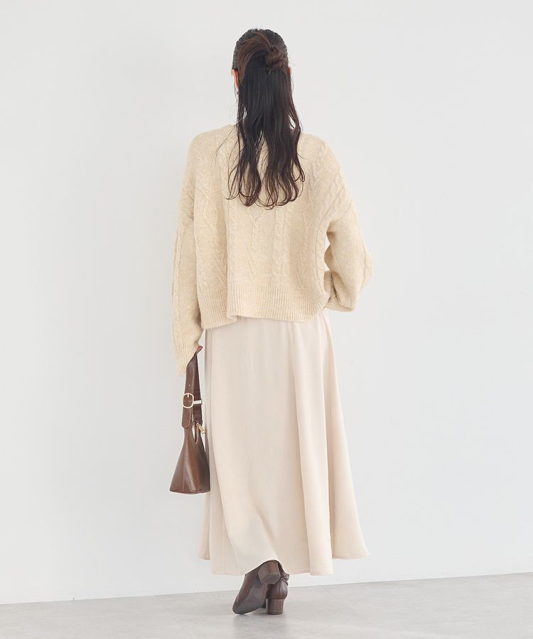 earth music&ecology「サテンフレアスカート」|フレア|