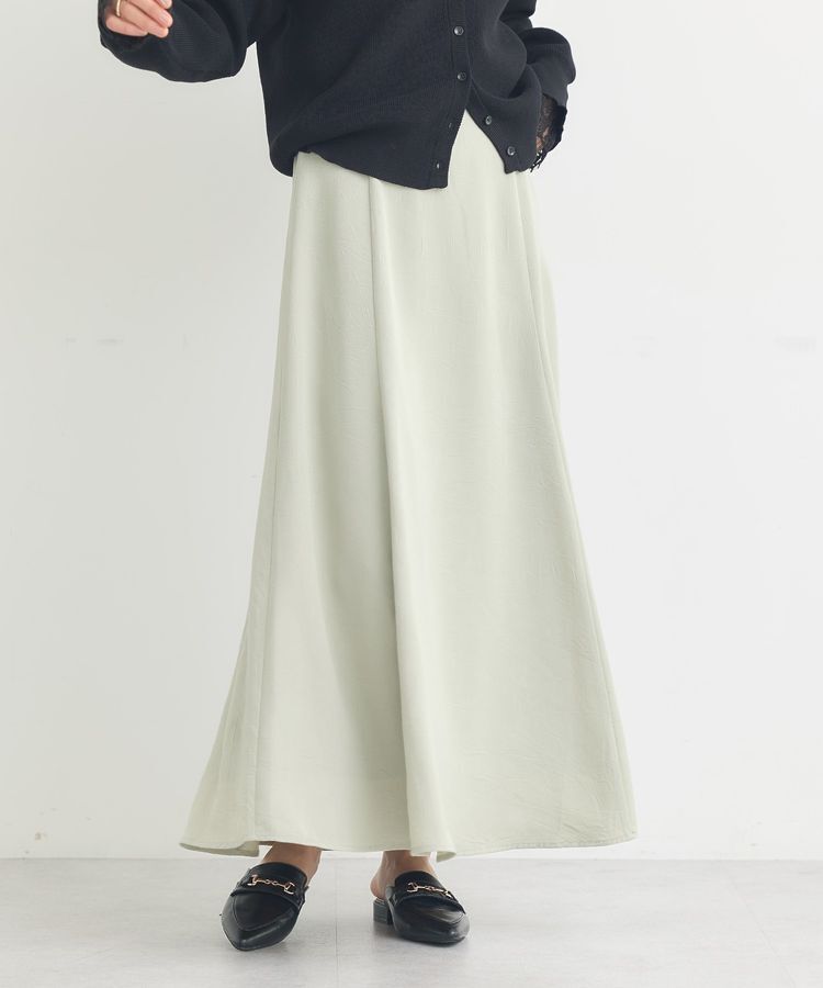 earth music&ecology「サテンフレアスカート」|フレア|