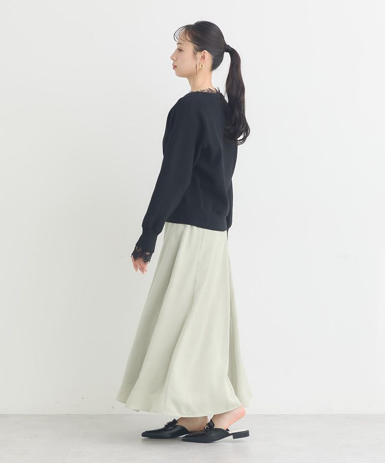 earth music&ecology「サテンフレアスカート」|フレア|