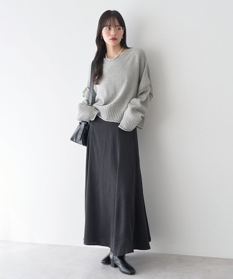 earth music&ecology「サテンフレアスカート」|フレア|