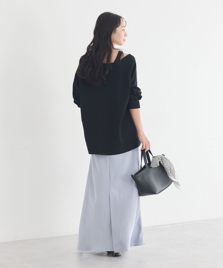 earth music&ecology「サテンフリルマーメイドスカート」|フレア|