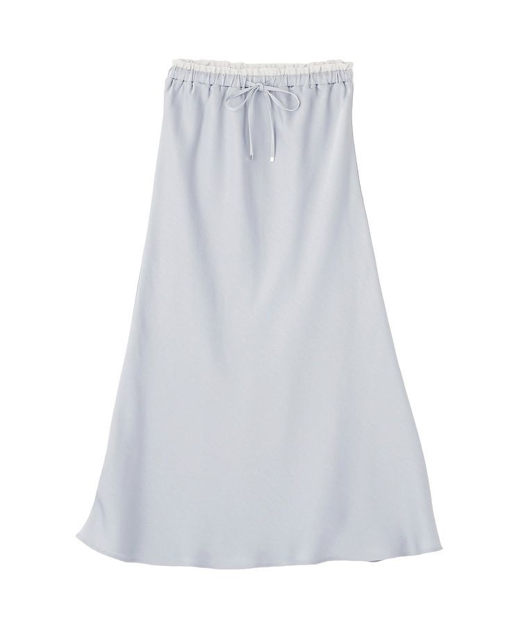 earth music&ecology「サテンフリルマーメイドスカート」|フレア|