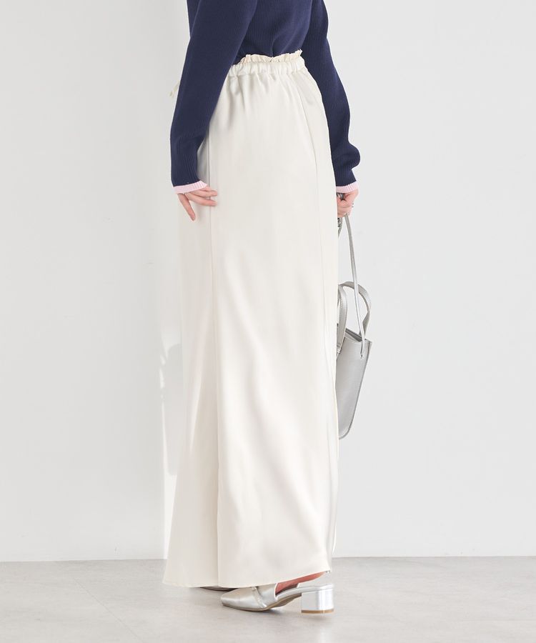 earth music&ecology「サテンフリルマーメイドスカート」|フレア|