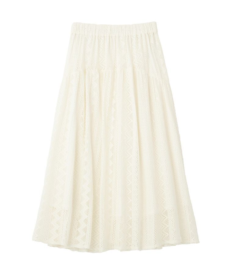 Green Parks「ラウンド切替インドコットンレーススカート」|フレア|
