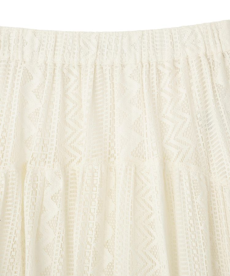 Green Parks「ラウンド切替インドコットンレーススカート」|フレア|