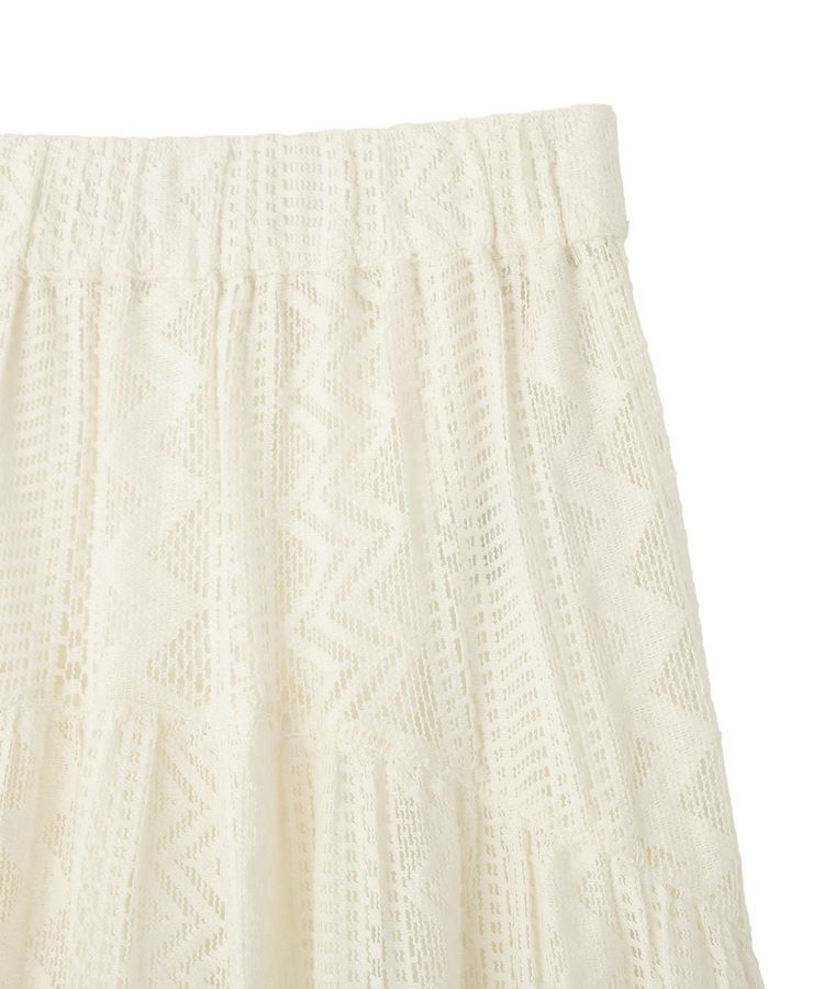 Green Parks「ラウンド切替インドコットンレーススカート」|フレア|
