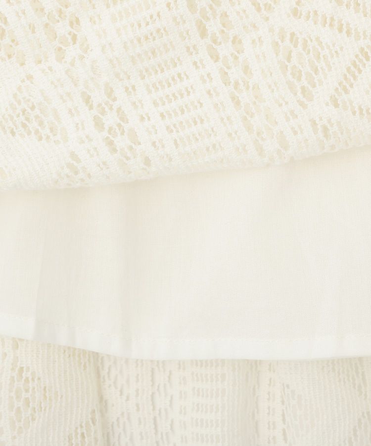 Green Parks「ラウンド切替インドコットンレーススカート」|フレア|