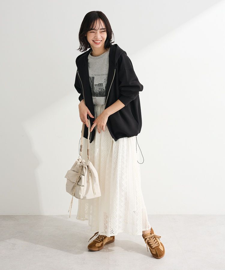 Green Parks「ラウンド切替インドコットンレーススカート」|フレア|