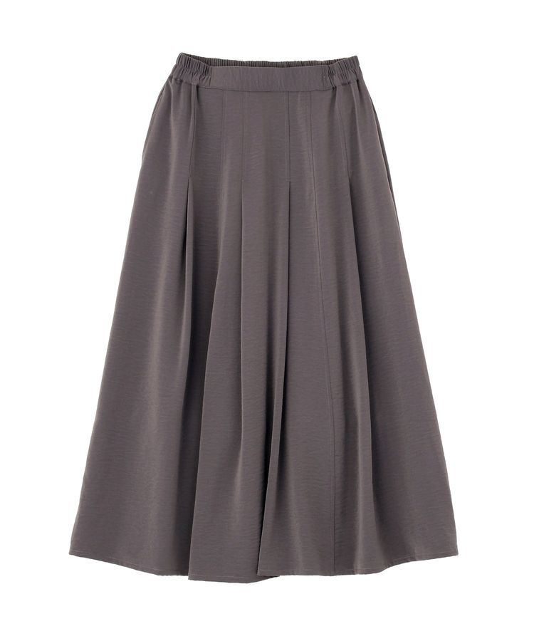 Green Parks「プリーツサテンフレアスカート」|フレア|
