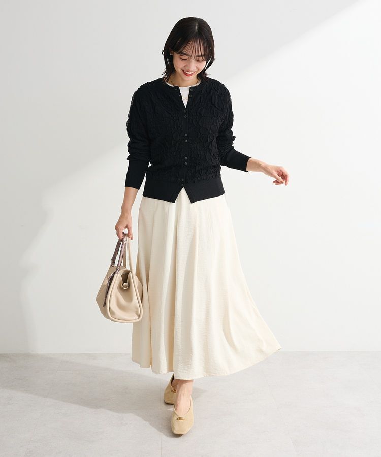 Green Parks「プリーツサテンフレアスカート」|フレア|