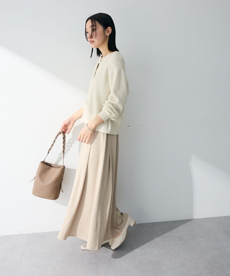 Green Parks「プリーツサテンフレアスカート」|フレア|