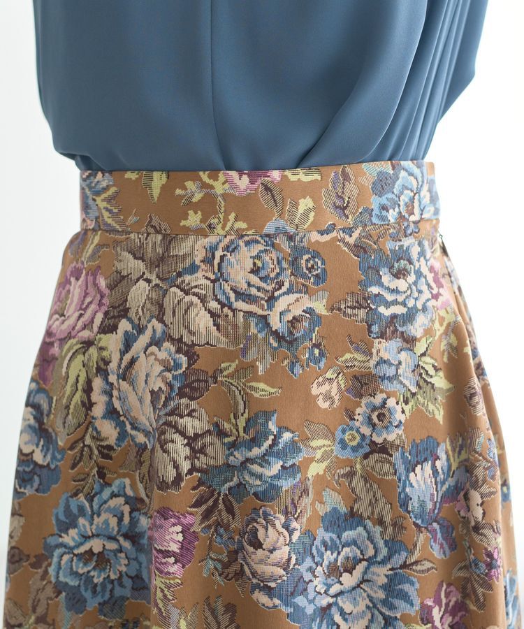 YECCA VECCA「ゴブラン柄フレアスカート」|フレア|