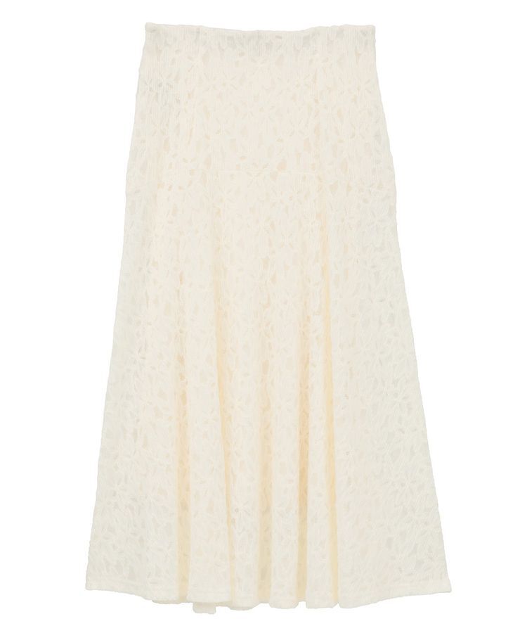 YECCA VECCA「フラワー起毛レースマーメイドスカート」|フレア|