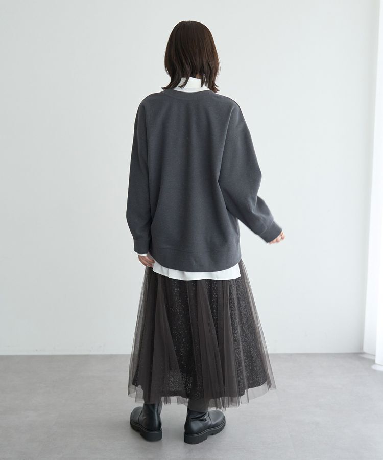 YECCA VECCA「スパンコール&times;チュールスカート」|フレア|