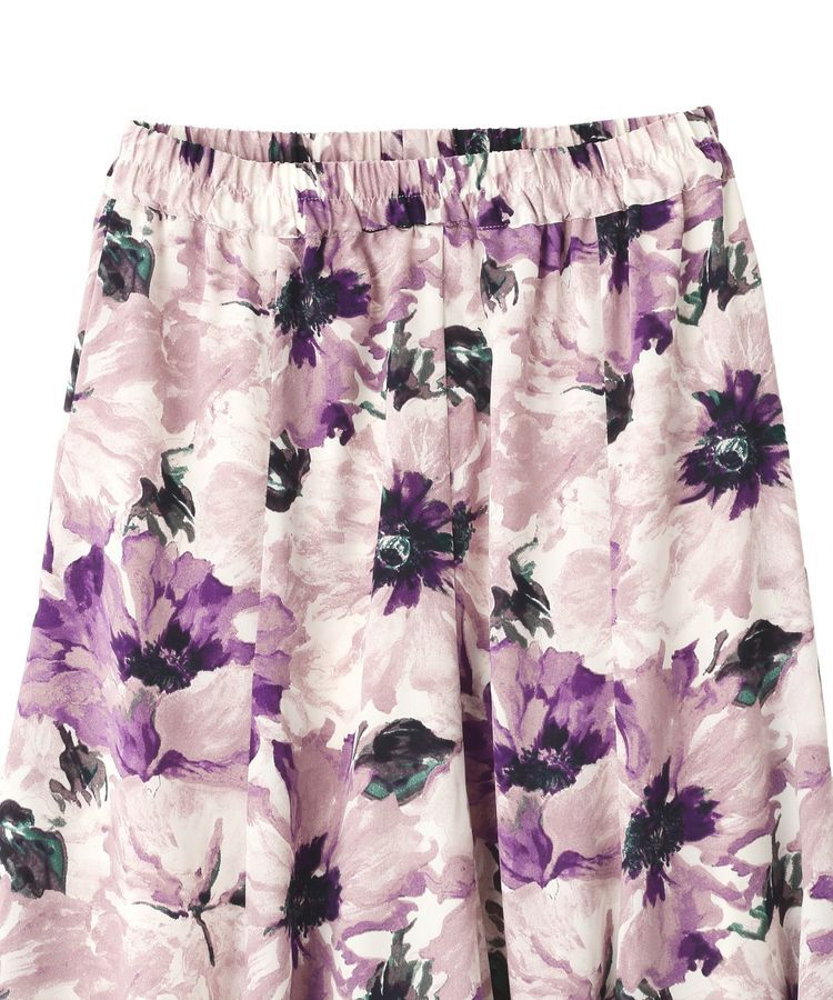 YECCA VECCA「水彩フラワー柄マーメイドスカート」|フレア|