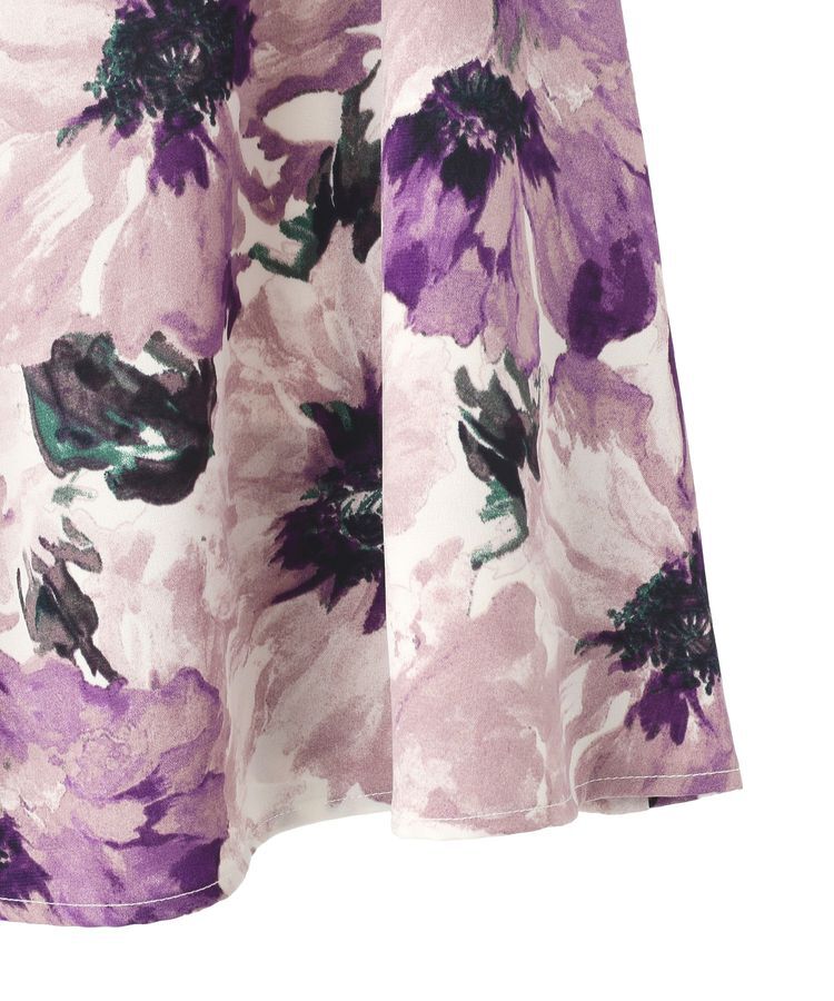 YECCA VECCA「水彩フラワー柄マーメイドスカート」|フレア|