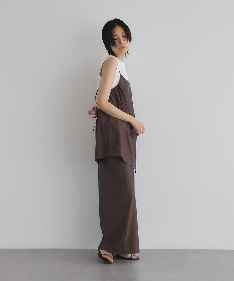 GARAGE OF GOOD CLOTHING「【日本製】ストライプサイドベンツロングスカート」|タイト|