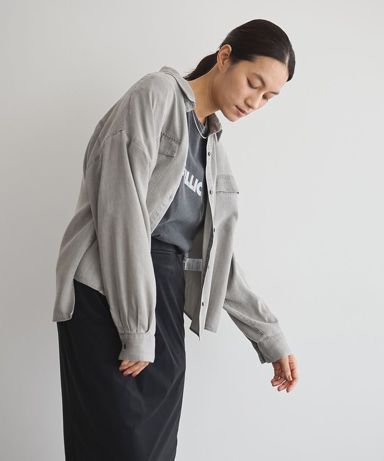 GARAGE OF GOOD CLOTHING「ヴィンテージ加工ショート丈シャツ」|シャツ・ブラウス|