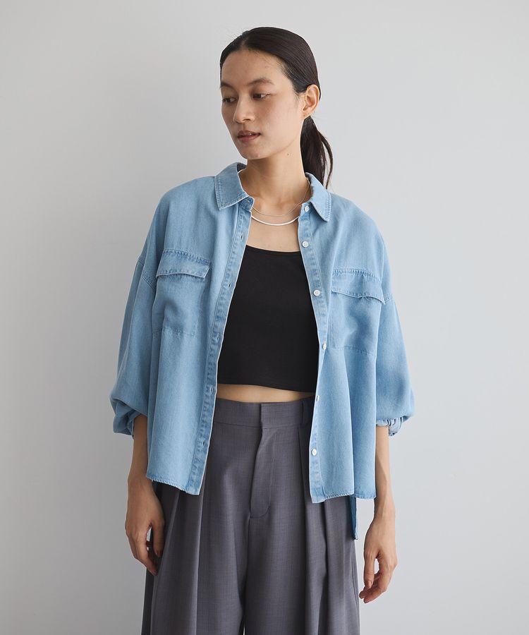 GARAGE OF GOOD CLOTHING「ヴィンテージ加工ショート丈シャツ」|シャツ・ブラウス|