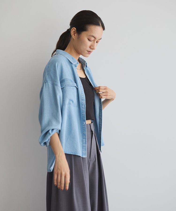 GARAGE OF GOOD CLOTHING「ヴィンテージ加工ショート丈シャツ」|シャツ・ブラウス|