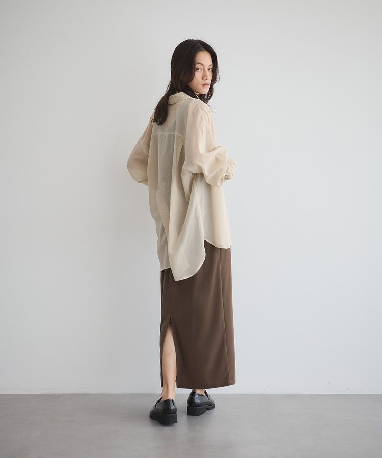 GARAGE OF GOOD CLOTHING「【日本製】ボイルオーガンジーロングシャツ」|シャツ・ブラウス|