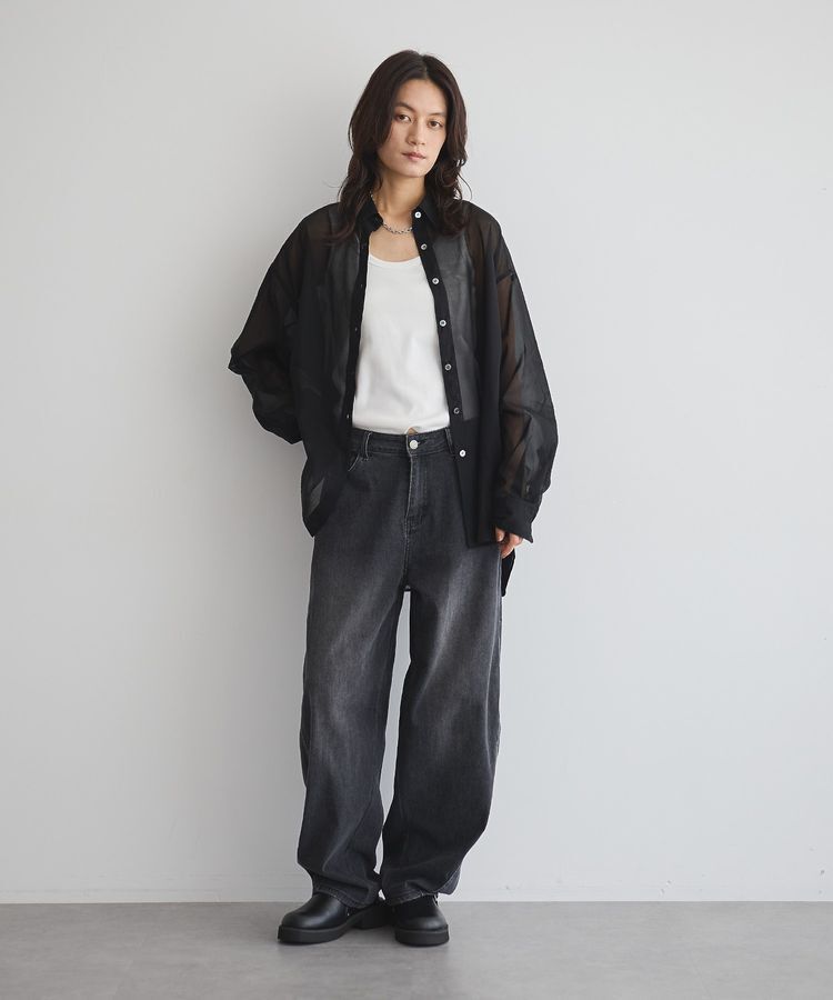 GARAGE OF GOOD CLOTHING「【日本製】ボイルオーガンジーロングシャツ」|シャツ・ブラウス|