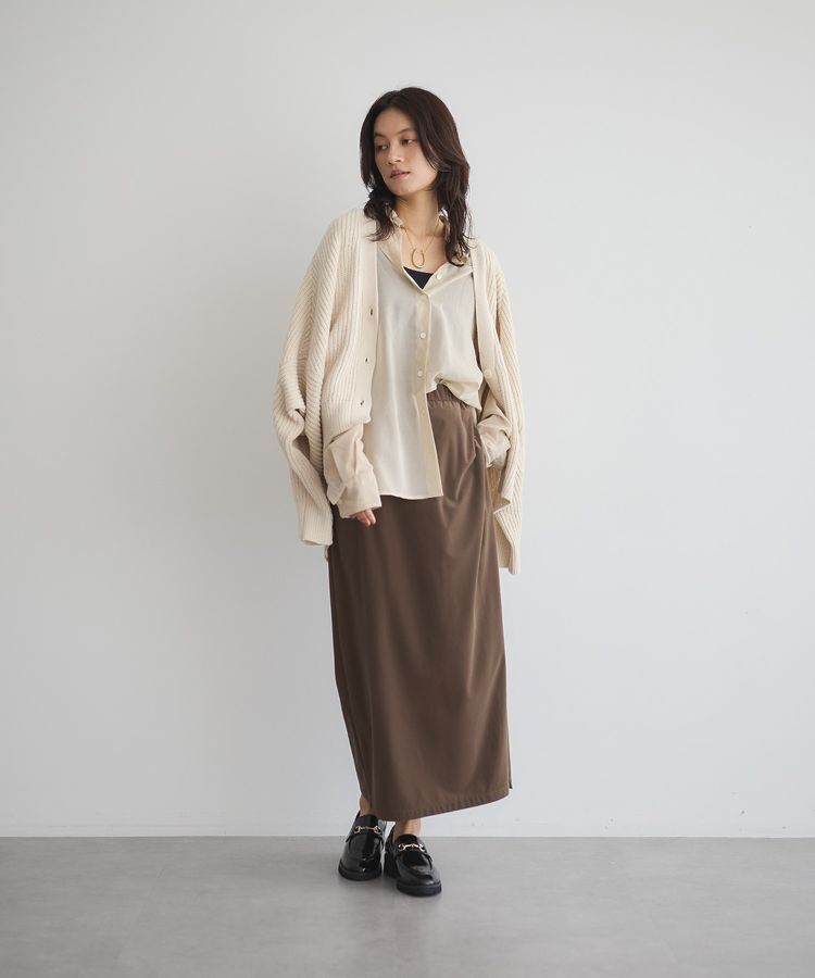 GARAGE OF GOOD CLOTHING「ベロアIラインロングスカート」|タイト|