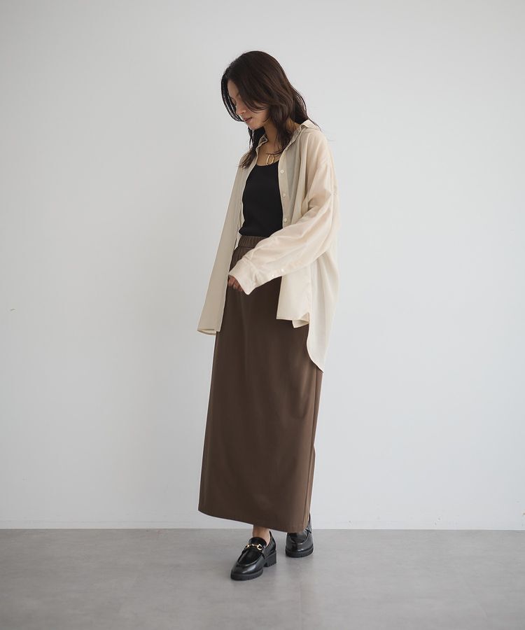 GARAGE OF GOOD CLOTHING「ベロアIラインロングスカート」|タイト|