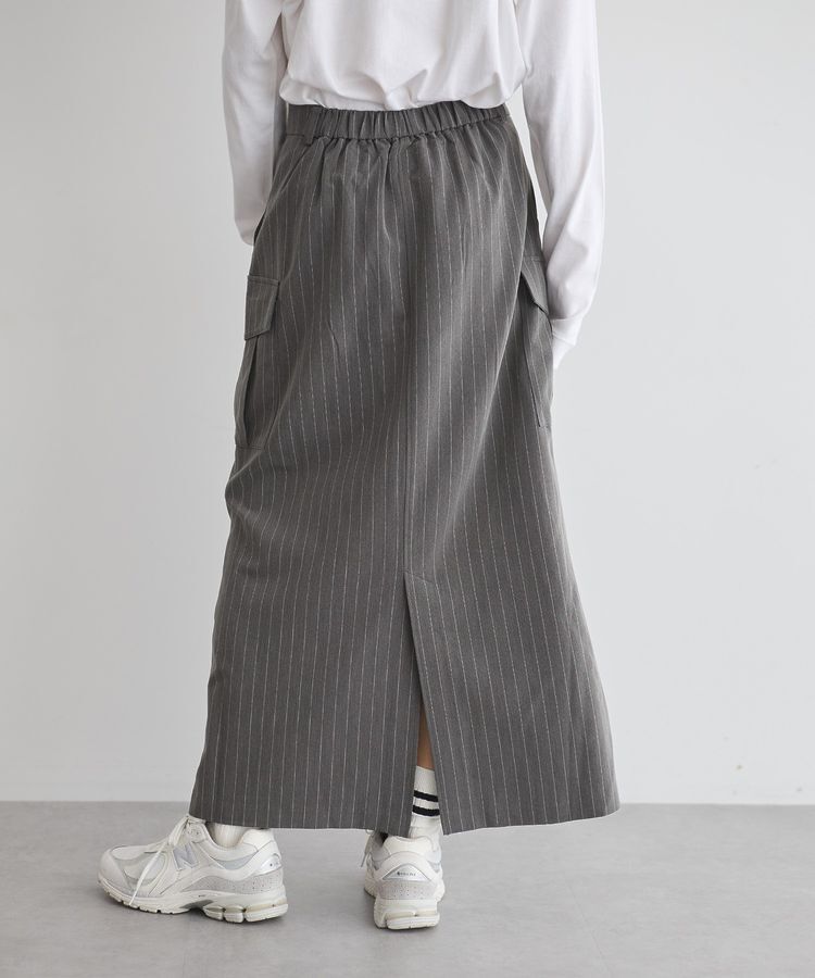 GARAGE OF GOOD CLOTHING「ストライプIラインカーゴスカート」|タイト|