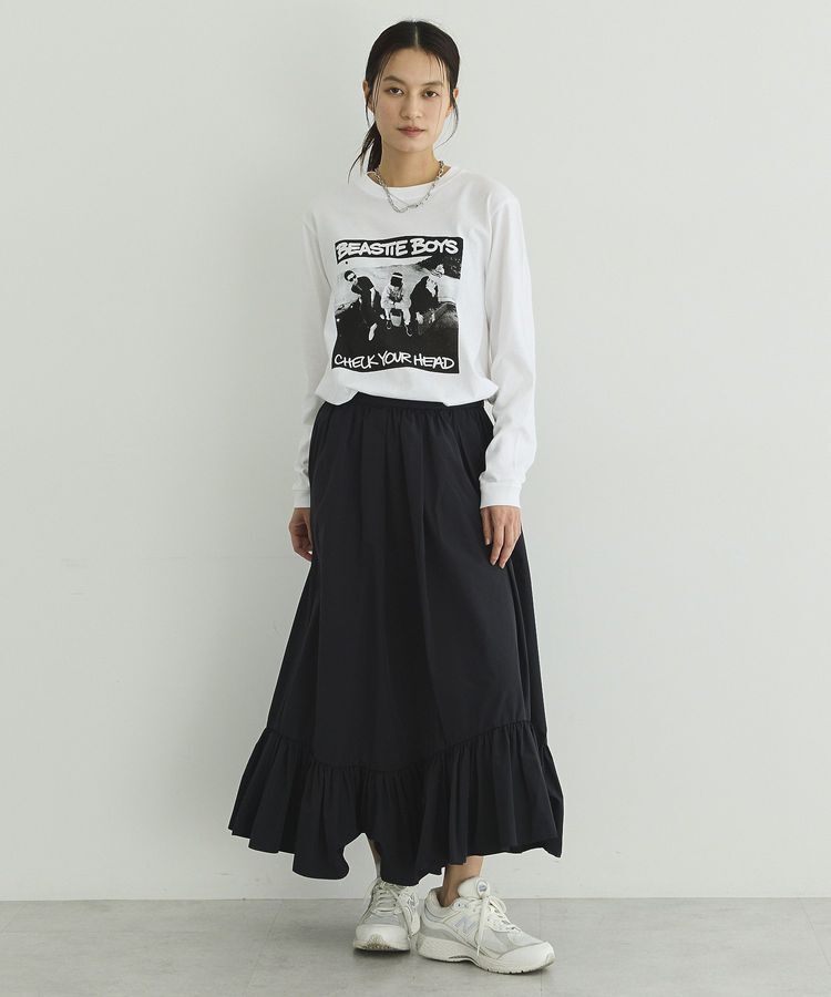 GARAGE OF GOOD CLOTHING「【日本製】ムジブロード裾フリルスカート」|フレア|