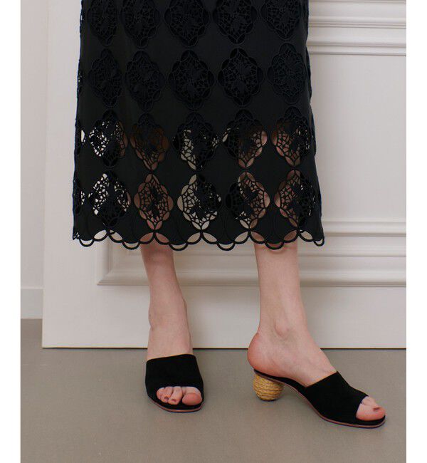 LOULOU WILLOUGHBY「【LOULOU WILLOUGHBY】タフタシシュウタイトスカート」|タイト|