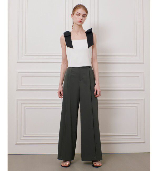 LOULOU WILLOUGHBY「【LOULOU WILLOUGHBY】ショルダーリボンミニタンクプルオーバー」|ニット・セーター|