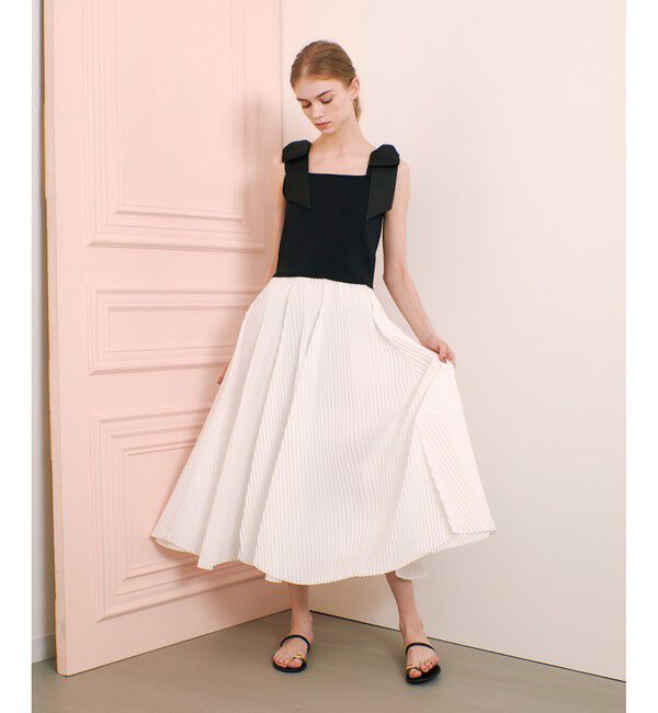 LOULOU WILLOUGHBY「【LOULOU WILLOUGHBY】ショルダーリボンミニタンクプルオーバー」|ニット・セーター|