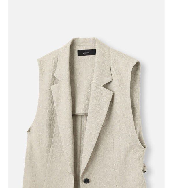 allureville「麻調カルゼサイドオープンジレ」|ベスト・ジレ|