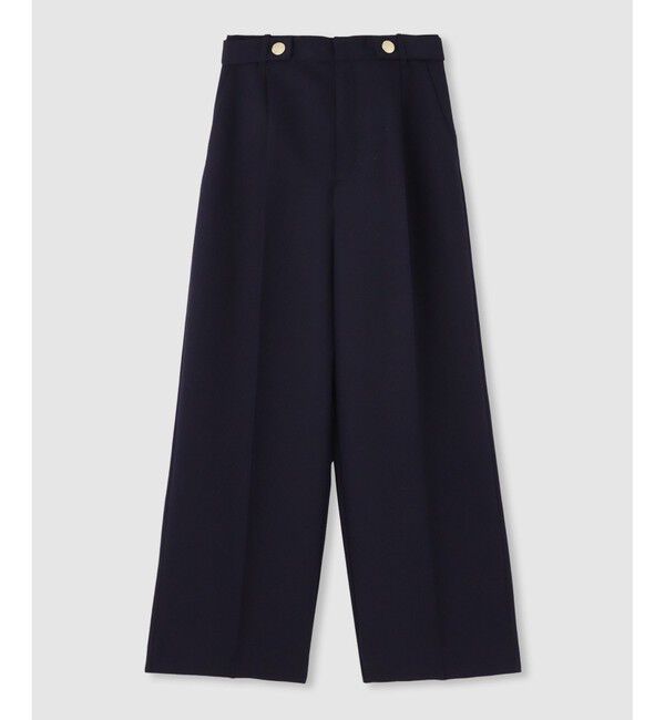 allureville「ダブルカバークロススラックスパンツ」|スラックス|ネイビー