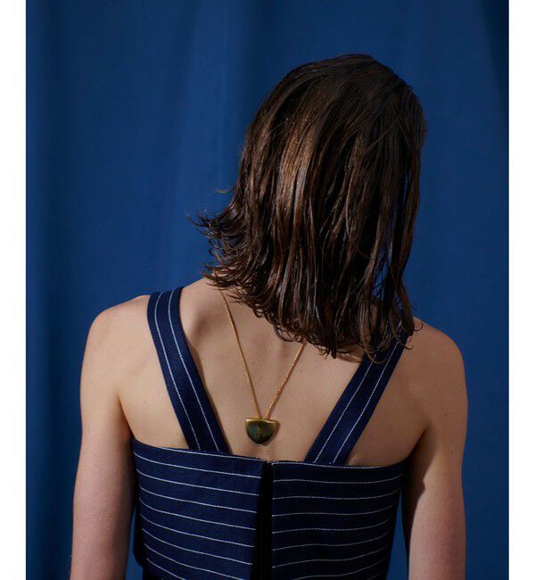 allureville「リネンストライプジャンパーワンピース」|ワンピース|