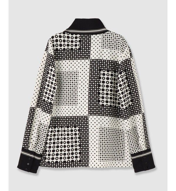 allureville「幾何プリントボウタイブラウス」|シャツ・ブラウス|