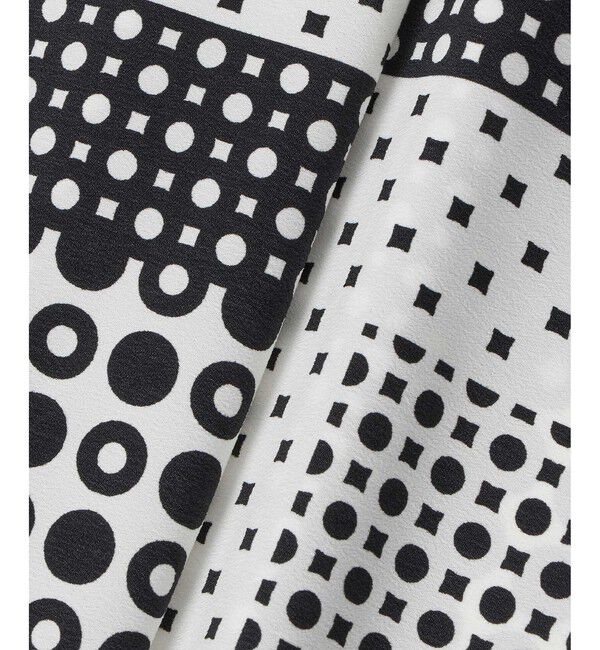 allureville「幾何プリントボウタイブラウス」|シャツ・ブラウス|