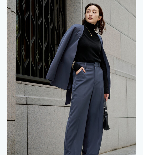 ur's「裾ダブルセンタープレスパンツ」|スラックス|