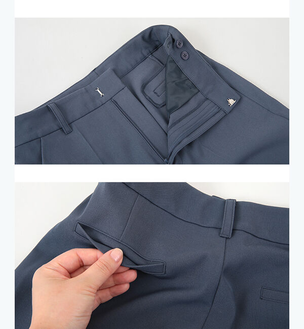 ur's「裾ダブルセンタープレスパンツ」|スラックス|