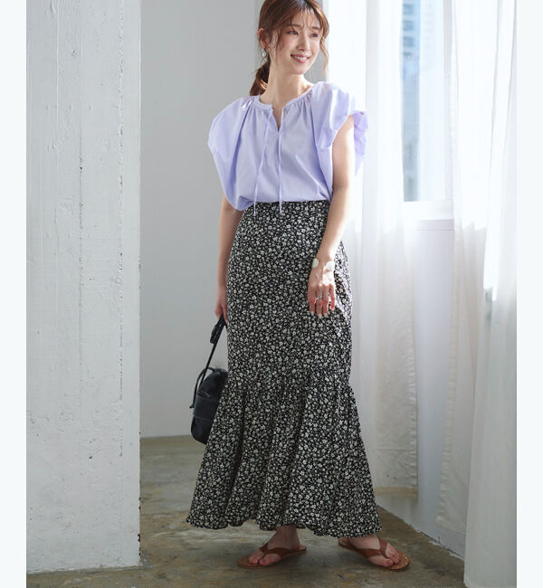 titivate「花柄マーメイドスカート」|スカート|