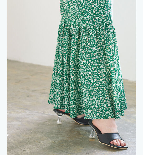 titivate「花柄マーメイドスカート」|スカート|