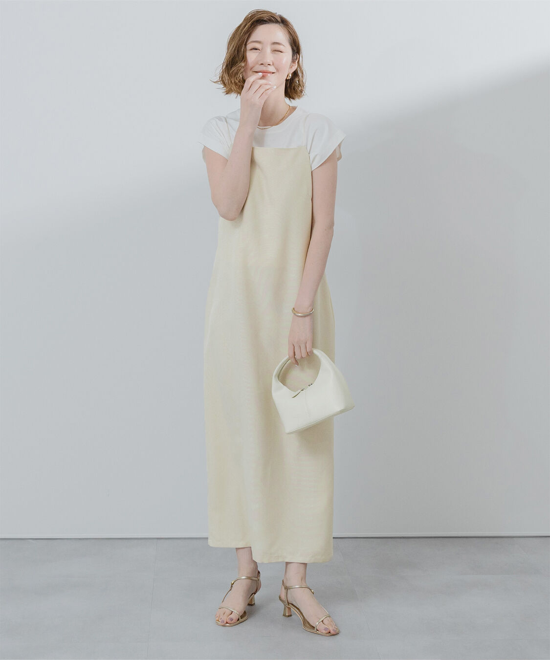 ur's「リネンライクIラインキャミワンピース」|ワンピース|