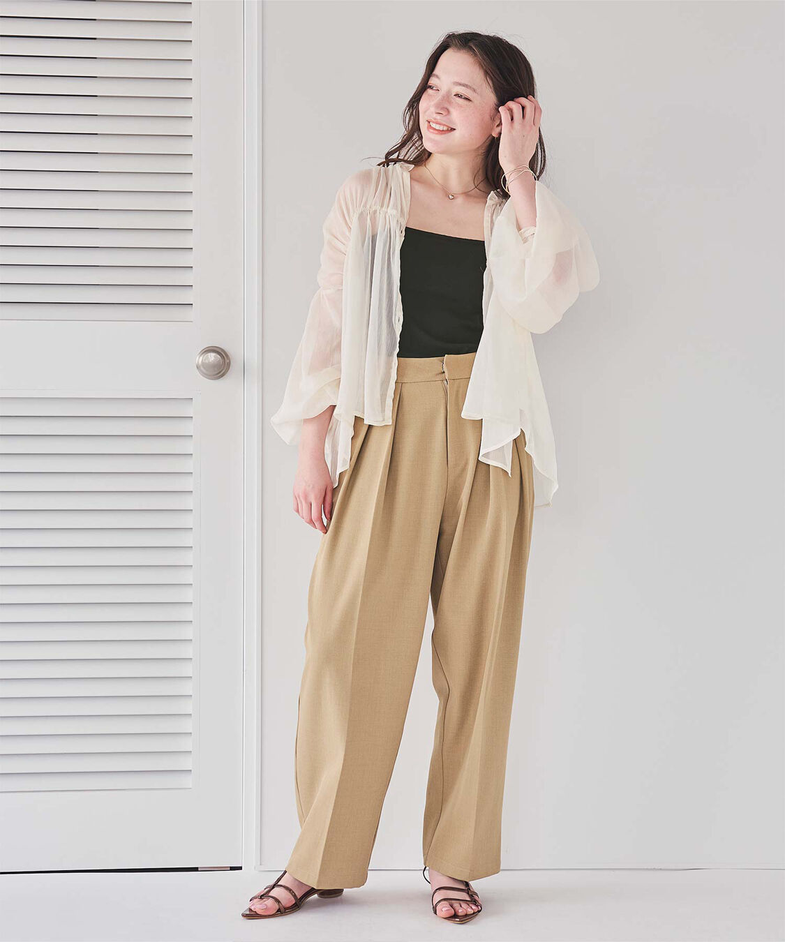 titivate「カップ付きダブルストラップキャミソール」|キャミソール|