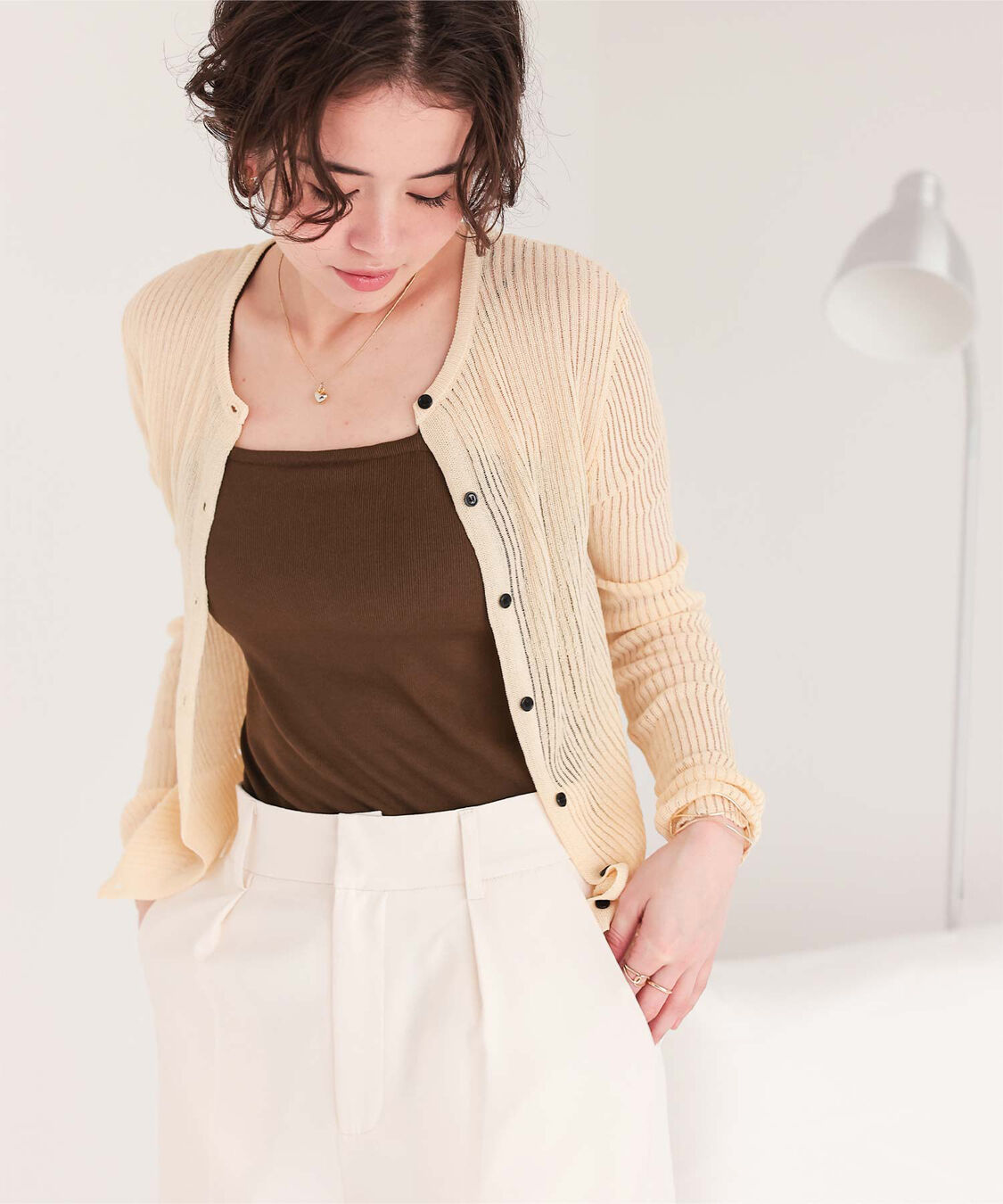 titivate「カップ付きダブルストラップキャミソール」|キャミソール|